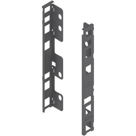BLUM ZB7C000S Uchwyt drewnianej ścianki tylnej LEGRABOX, wys. C (193 mm), prawy+lewy ANTRACYT MAT