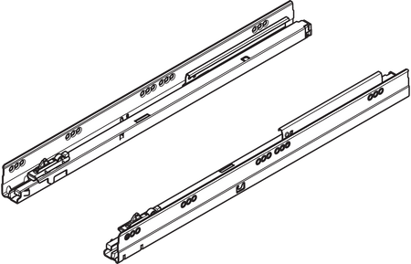 BLUM 576.6001M Prowadnica TANDEMBOX z BLUMOTION / do TIP-ON BLUMOTION, Prowadnica, 65 kg, dł.=600 mm, lewa+prawa