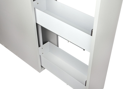 SMARTT KOSZ CARGO DO SZAFKI 20 CICHY DOMYK PEŁNE DNO WYSUW 2 POZIOMY LEWY BIAŁY