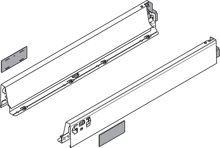 BLUM 378N4502SA Bok szuflady TANDEMBOX, wysokość N (68 mm), dł.=450 mm, lewy+prawy, do TANDEMBOX intivo/antaro, BIAŁY