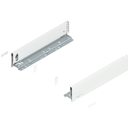 BLUM 770M4002 Bok szuflady LEGRABOX, wysokość M (90.5 mm), dł.=400 mm, lewy+prawy, do LEGRABOX pure BIAŁY MAT