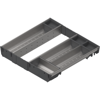 BLUM ZSI.50VEI4 ORGA-LINE wkład z pojemnikami (całkowite wypełnienie), do szuflady standardowej TANDEMBOX, dł. NL=450 mm, szer. korpusu KB=500 mm INOX