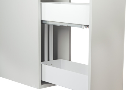 SMARTT KOSZ CARGO DO SZAFKI 25 CICHY DOMYK PEŁNE DNO WYSUW 2 POZIOMY PROWADNICE BIAŁY