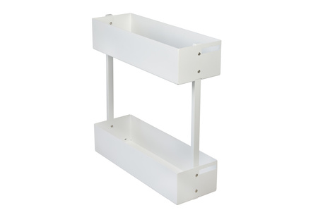 SMARTT KOSZ CARGO DO SZAFKI 20 CICHY DOMYK PEŁNE DNO WYSUW 2 POZIOMY LEWY BIAŁY