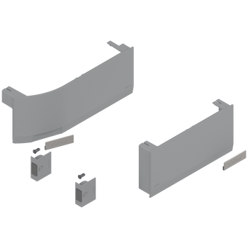 BLUM 23K8000 Front uchylny AVENTOS HK top, zestaw zaślepek (włącznie z Włącznik wpuszczany, w kpl.), lewa/prawa, do SERVO-DRIVE JASNOSZARY