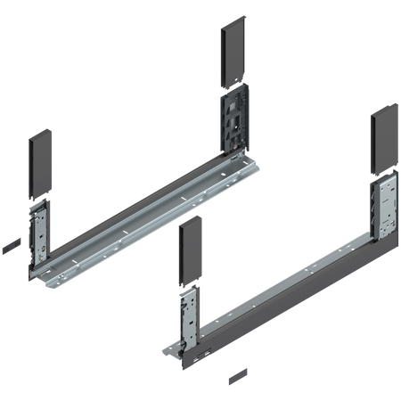BLUM 780C6002S Bok szuflady LEGRABOX, wysokość C (177 mm), dł.=600 mm, lewy+prawy, do  LEGRABOX free ANTRACYT MAT
