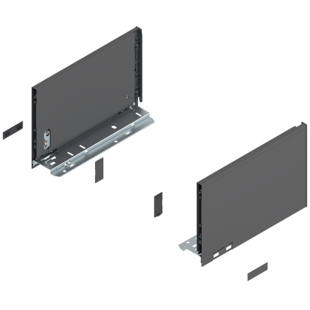BLUM 770C2702 Bok szuflady LEGRABOX, wys. C (177,0 mm), dł.=270 mm, lewy+prawy, do LEGRABOX pure ANTRACYT MAT