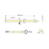 Design Light Taśma COB 480 LED/m IP20 11,8W/m, barwa: biały zimny