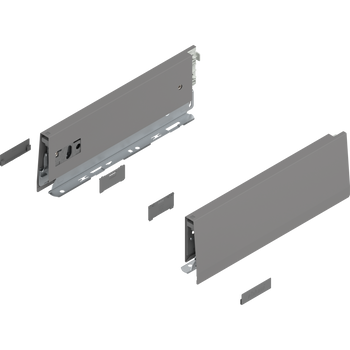 BLUM 470M2702S Bok MERIVOBOX, wysokość M (91 mm), dł.=270 mm, lewy+prawy, SZARY INDIUM MAT