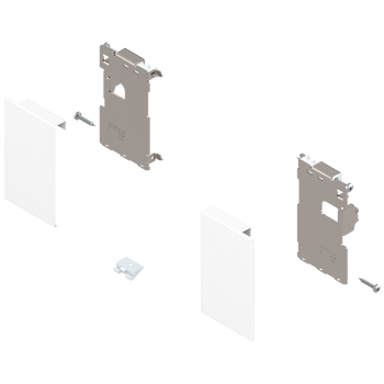 BLUM ZI7.0MS0 Mocowanie frontu LEGRABOX , zamontowany na wkręt do listwy dystansowej, do szuflady wewnętrznej, lewe+prawe, do LEGRABOX pure  BIAŁY MAT