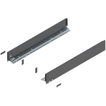 BLUM 770M6502 R+L Bok szuflady LEGRABOX, wysokość M (90.5 mm), dł.=650 mm, lewy+prawy, do LEGRABOX pure ANTRACYT MAT