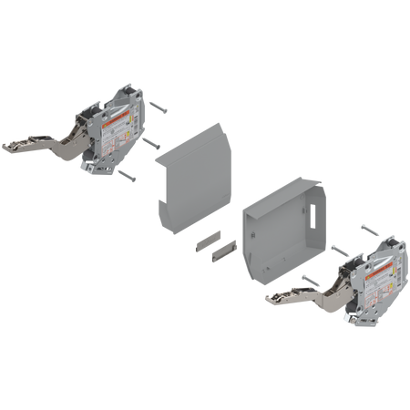 BLUM 20K2B00.06AVENTOS HK-S do małych frontów uchylnych, siłownik (Zestaw), współczynnik mocy=220-500 przy 2 szt. JASNOSZARY