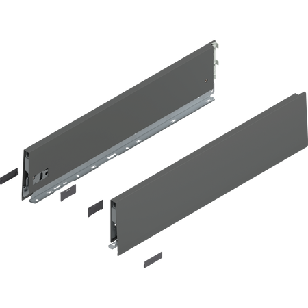 BLUM 470K5502S Bok MERIVOBOX, wysokość K (129 mm), dł.=550 mm, lewy+prawy, ANTRACYT MAT