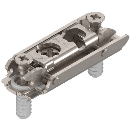 BLUM 177H3100E CLIP prowadnik, prosty, 0 mm, Stal, z kołkiem rozporowym EXPANDO, RW: mimośród