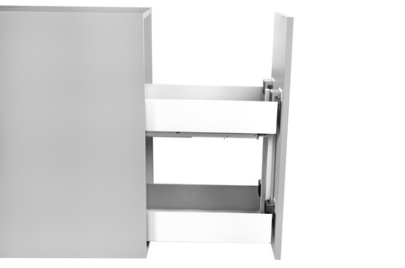 SMARTT KOSZ CARGO DO SZAFKI 45 CICHY DOMYK PEŁNE DNO WYSUW 2 POZIOMY PROWADNICE BIAŁY