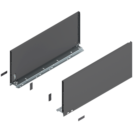 BLUM 770F5502S Bok szuflady LEGRABOX, wysokość F (241 mm), dł.=550 mm, lewy+prawy, do LEGRABOX pure ANTRACYT MAT