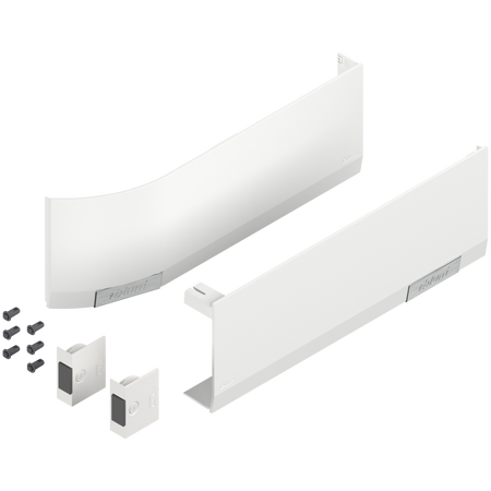 BLUM 23.8000 Zestaw zaślepek AVENTOS HF/HS/HL top (włącznie z włącznik do nawiercania, kompl.), gładki, prawy+lewy, do SERVO-DRIVE BIAŁY