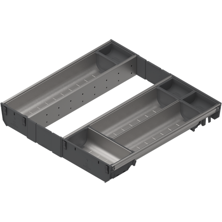 BLUM ZSI.50VEI4 ORGA-LINE wkład z pojemnikami (całkowite wypełnienie), do szuflady standardowej TANDEMBOX, dł. NL=450 mm, szer. korpusu KB=500 mm INOX
