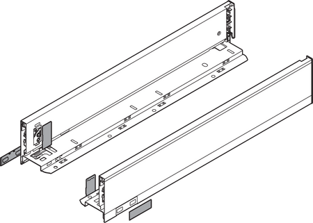 BLUM 770M3002 Bok szuflady LEGRABOX, wysokość M (90.5 mm), dł.=300 mm, lewy+prawy, do LEGRABOX pure BIAŁY MAT