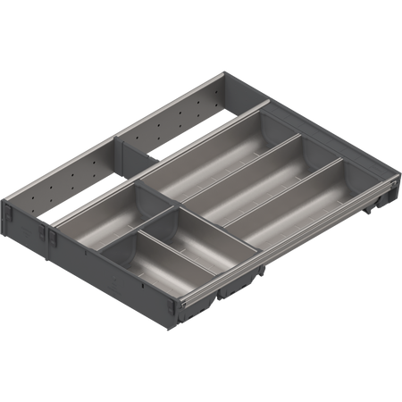 BLUM ZSI.500KI4 ORGA-LINE wkład kombi (częściowe wypełnienie), do szuflady standardowej TANDEMBOX, dł. NL=500 mm, szer. korpusu KB=1000 mm, szer.=377 mm INOX