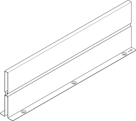 BLUM Z46L470S ORGA-LINE Ścianka działowa, dł.=500 mm, do szuflady z wysokim frontem TANDEMBOX intivo/antaro SZARA