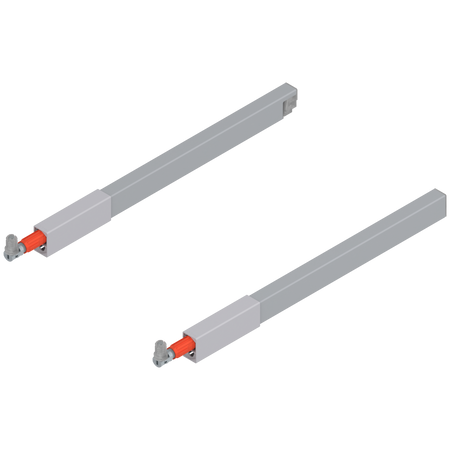 BLUM ZRG.287RSI Reling podłużny TANDEMBOX (górny), do szuflady z wysokim frontem, dł.=350 mm, lewy+prawy, do TANDEMBOX antaro SZARY
