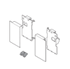 BLUM ZI7.0MS0 Mocowanie frontu LEGRABOX , zamontowany na wkręt do listwy dystansowej, do szuflady wewnętrznej, lewe+prawe, do LEGRABOX pure BIAŁY MAT