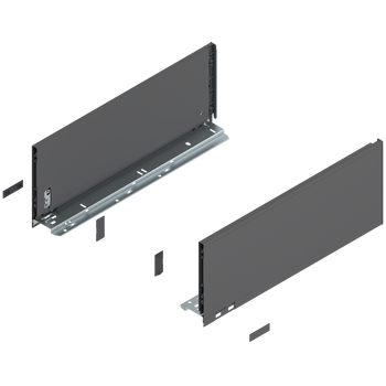 BLUM 770C4502S Bok szuflady LEGRABOX, wysokość C (177 mm), dł.=450 mm, lewy+prawy, do LEGRABOX pure ANTRACYT MAT