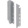 BLUM Z30D000SL HO-RW MP R906 Uchwyt drewnianej ścianki tylnej TANDEMBOX, wys. D (224 mm), do Szuflada wewnętrzna wysoka, prawy+lewy SZARY