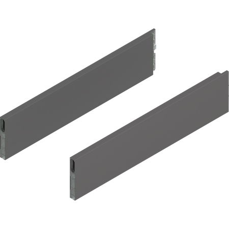 BLUM ZL4.450S.E MERIVOBOX BOXCAP, dł.=450 mm, wysokość E, lewy+prawy, ANTRACYT MAT