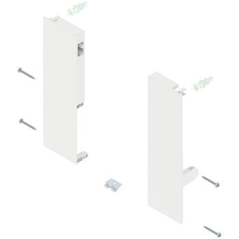 BLUM ZIF.76D0 Mocowanie frontu TANDEMBOX , wys. D, do szuflady wewnętrznej z pojedynczym relingiem, lewe+prawe, do TANDEMBOX antaro BIAŁA
