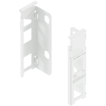 BLUM ZB7M000S Uchwyt drewnianej ścianki tylnej LEGRABOX, wys. M (106 mm), prawy+lewy BIAŁY MAT