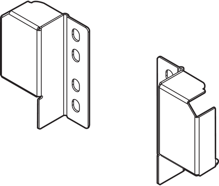 BLUM ZRR.5200 TANDEMBOX plus/antaro uchwyt relingu (tylny) do regulowanego relingu, na wkręty, prawy+lewy BIAŁY