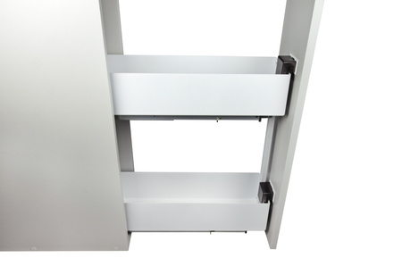 SMARTT KOSZ CARGO DO SZAFKI 20 CICHY DOMYK PEŁNE DNO WYSUW 2 POZIOMY LEWY BIAŁY