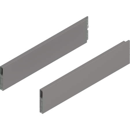 BLUM ZL4.450S.E MERIVOBOX BOXCAP, dł.=450 mm, wysokość E, lewy+prawy, SZARY INDIUM MAT