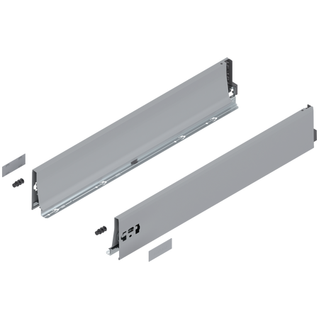 BLUM 378K6502SA Bok szuflady TANDEMBOX, wys. K (115 mm), dł.=650 mm, lewy+prawy, do TANDEMBOX antaro SZARY