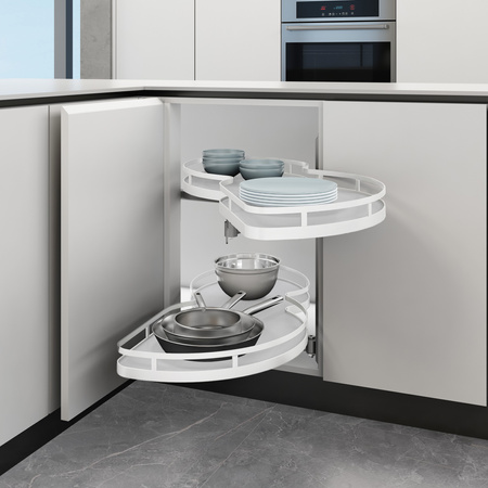 SMARTT KOSZ CORNER CARGO NERKA 900 DO SZAFKI NAROŻNEJ PRAWY BIAŁY