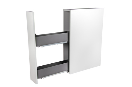 SMARTT KOSZ CARGO DO SZAFKI 15 CICHY DOMYK PEŁNE DNO WYSUW 2 POZIOMY PRAWY ANTRACYT