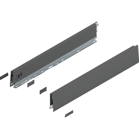 BLUM 470M5502S Bok MERIVOBOX, wysokość M (91 mm), dł.=550 mm, lewy+prawy, ANTRACYT MAT
