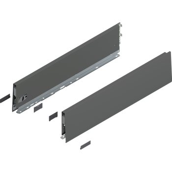 BLUM 470K5502S Bok MERIVOBOX, wysokość K (129 mm), dł.=550 mm, lewy+prawy, ANTRACYT MAT