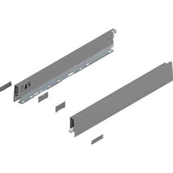 BLUM 470N4502S Bok MERIVOBOX, wysokość N (68.5 mm), dł.=450 mm, lewy+prawy, SZARY INDIUM MAT