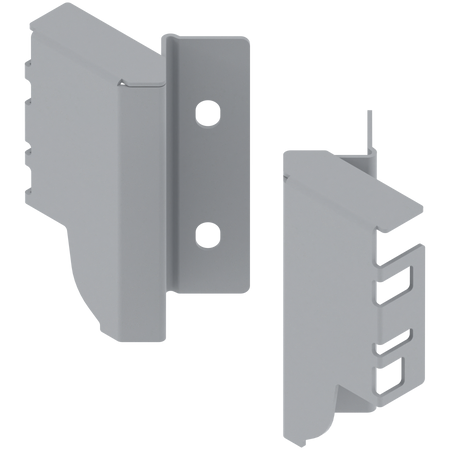 BLUM Z30M000S.45ECK-RW MP R906 Uchwyt drewnianej ścianki tylnej TANDEMBOX, wys. M (96,5 mm), do SPACE CORNER, prawy+lewy SZARY