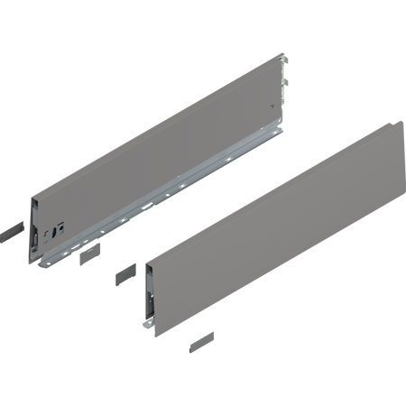 BLUM 470K5502S Bok MERIVOBOX, wysokość K (129 mm), dł.=550 mm, lewy+prawy, SZARY INDIUM MAT