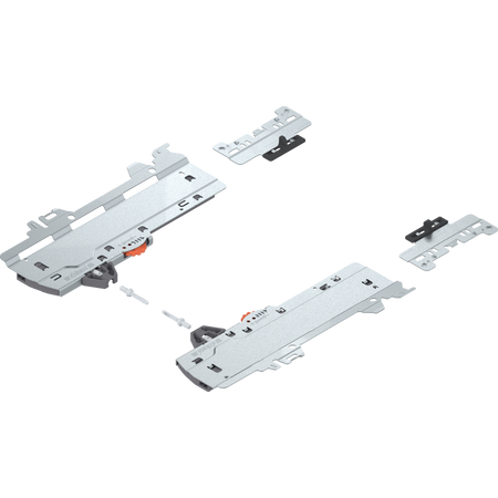 BLUM T60H4540 Zestaw (Jednostka TIP-ON BLUMOTION + Zabierak + Adapter), do MERIVOBOX, Typ L3, dł. NL=350-650 mm, Całkowita waga szuflady=15-40 kg, prawy+lewy