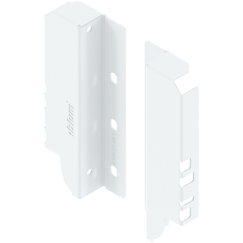 BLUM Z30B000S.04HO-RW MP SEIW Uchwyt drewnianej ścianki tylnej TANDEMBOX, wys. B (160 mm), prawy+lewy BIAŁY