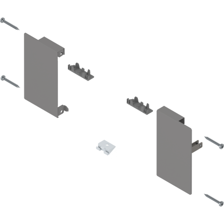 BLUM ZI4.0MS1 Mocowanie frontu MERIVOBOX, do szuflady wewnętrznej, lewe+prawe, SZARY INDIUM MAT