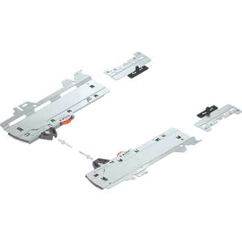 BLUM T60H4340 Zestaw (Jednostka TIP-ON BLUMOTION + Zabierak + Adapter), do MERIVOBOX, Typ L1, dł. NL=350-650 mm, Całkowita waga szuflady=10-20 kg, prawy+lewy