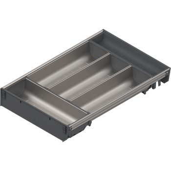 BLUM ZSI.450BI3N ORGA-LINE wkład z pojemnikami (częściowe wypełnienie), do szuflady standardowej TANDEMBOX, dł. NL=450 mm, szer. korpusu KB=800 mm, s zer.=280mm INOX