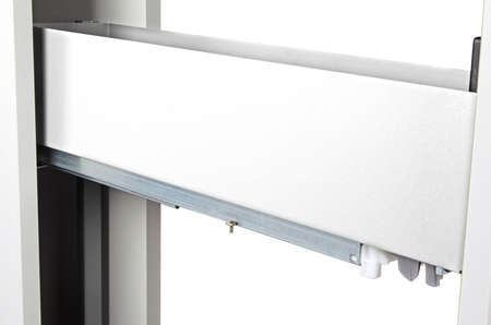 SMARTT KOSZ CARGO DO SZAFKI 15 CICHY DOMYK PEŁNE DNO WYSUW 2 POZIOMY LEWY BIAŁY