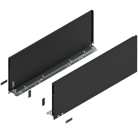 BLUM 70F6502S Bok szuflady LEGRABOX, wysokość F (241 mm), dł.=650 mm, lewy/prawy, do LEGRABOX pure CZARNY CARBON MAT